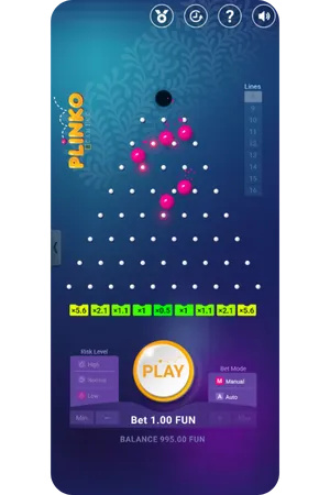 Plinko osmiřádkové nízké