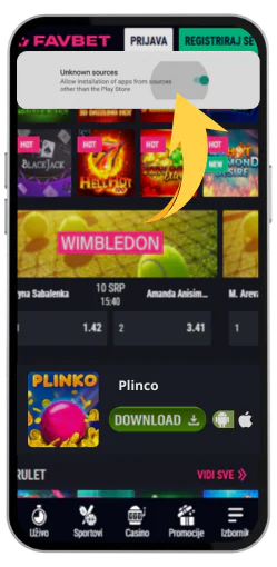 Instaliranje iz nepoznatih izvora